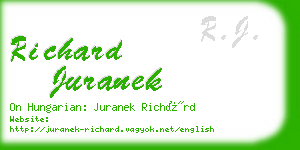richard juranek business card